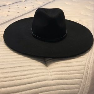 BCBG MAXAZRIA Black Panama Hat